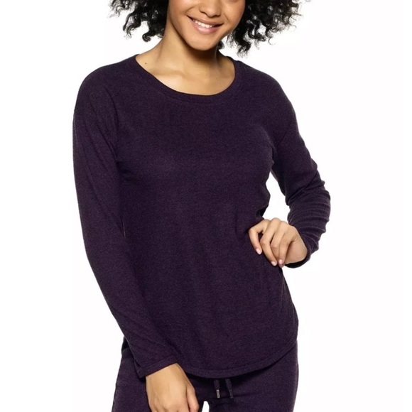 ⭐️Felina Victoria Comfyz Long Sleeve Top In Crown Jewel/Purple Crew Neck Size M - Picture 1 of 10
